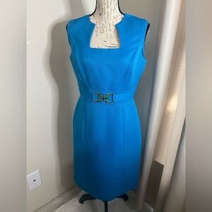 TAHARI#Chic Blue Belted Mini Dress#NWOT.